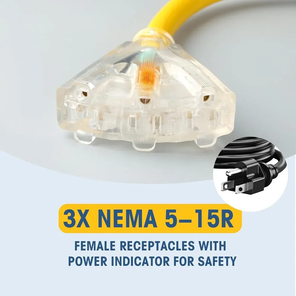 12 Inch 30 Amp to 110 Adapter, 4 Prong 30 Amp to 15
